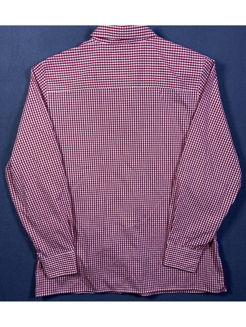 Orvis Red Gingham Check Carefree LS Button Up Size 10 M 21x27 Hiking Outdoors - Picture 6 of 7